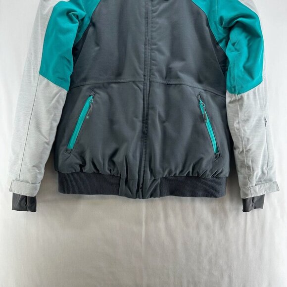 Mountain Warehouse Jacket Womens Sz 8 Alpine Sunshine Bomber Ski Teal Blue Gray - Picture 5 of 13